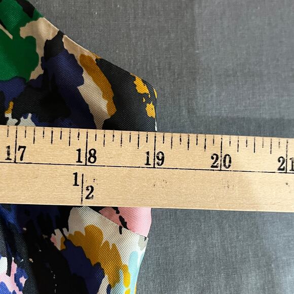 J. Crew Silk Dress Womens 12 Multicolor Watercolor Brushstroke Print Midi Artsy - Picture 10 of 10